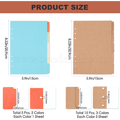 4 пакет 4 разделителя для папок-регистраторов AJEW-CP0008-49B-1