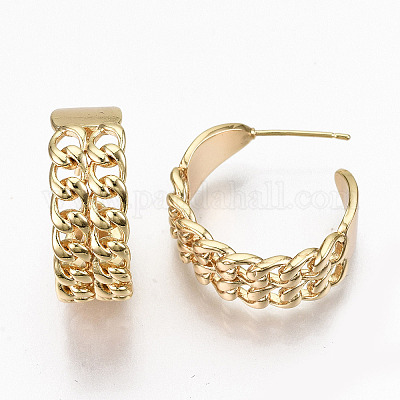 Серьги-кольца из латуни KK-R117-040-NF-1