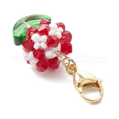 Стеклянные подвески в виде цветов HJEW-MZ00218-1