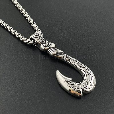 Ретро-подвеска-крючок из нержавеющей стали 304 в стиле океанского панка YW0137-1