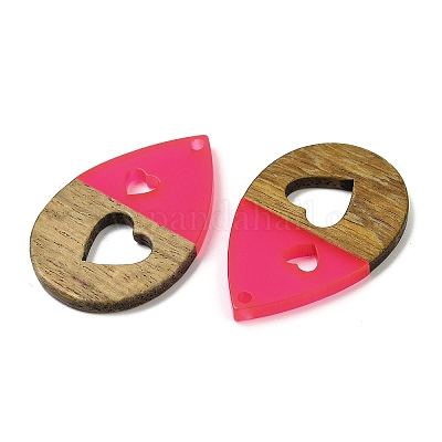 Подвески из смолы и ореха WOOD-I013-07C-1