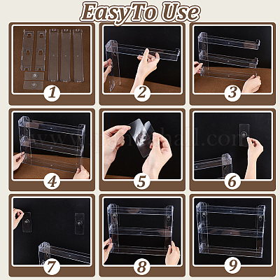 Supporti portaoggetti in plastica trasparente a 3 strato&nbsp;ODIS-WH0025-275-1