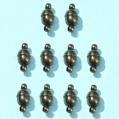 10шт круглые латунные магнитные застежки с петлями KK-FS0001-34AB-1