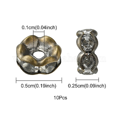 Латунные бусины разделители для поставки стразов RB-YW0001-05A-01AB-1