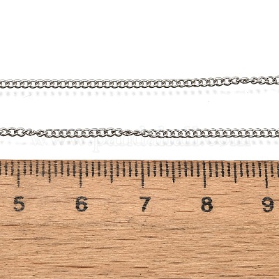 201 витая цепочка из нержавеющей стали NJEW-R023-09P-1