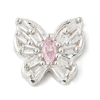 Латунные микро проложить кубического циркония бусы KK-K297-34B-S-1