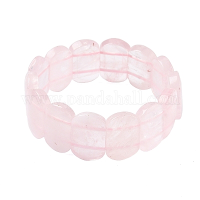 Браслеты из натурального розового кварца для женщин и мужчин BJEW-I323-02H-1