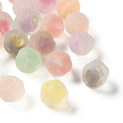 Матовые прозрачные смоляные бусины RESI-I340-02-1