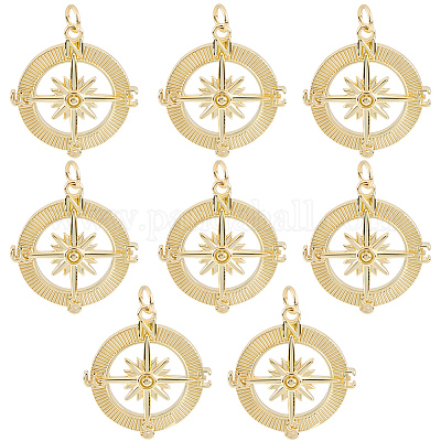 8шт латунные подвески&nbsp;KK-SC0007-25-1