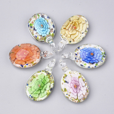 Ручной работы подвески золотые бусины песка LAMP-S189-01A-B-1