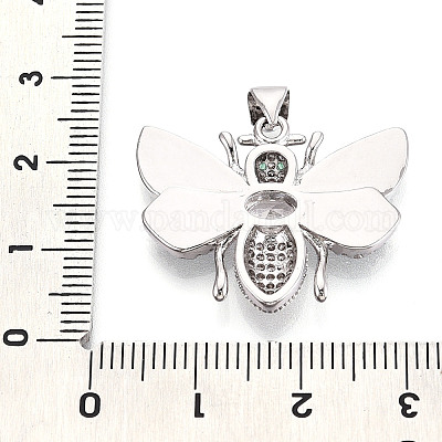 Латунные микропаве прозрачные подвески с фианитом KK-N268-61P-1