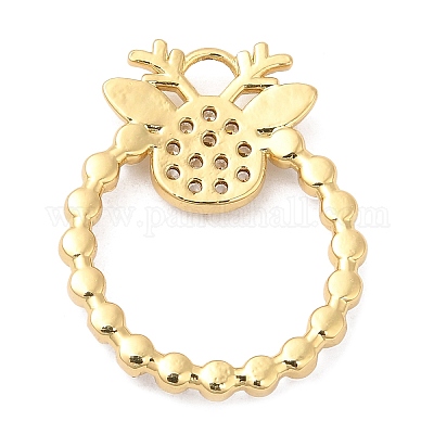 Подвески из кубического циркония с покрытием из латуни KK-R150-15G-1