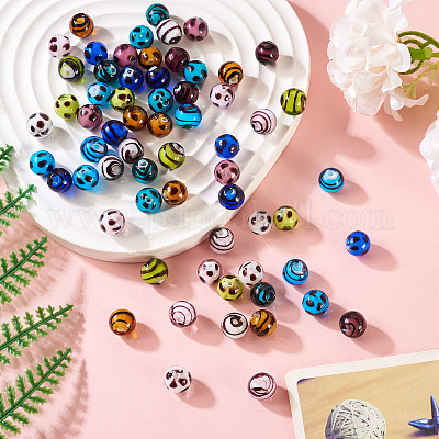 64шт 16 стиля ручной работы бусины лэмпворк LAMP-TA0001-59A-1