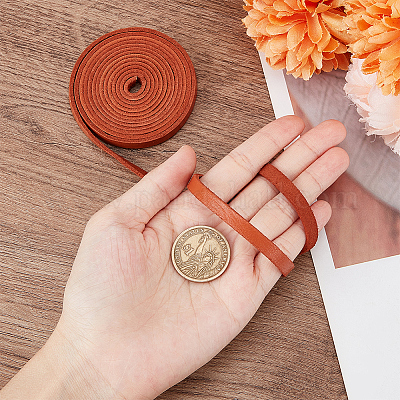 2 м плоский кожаный шнур LC-WH0007-07A-03-1