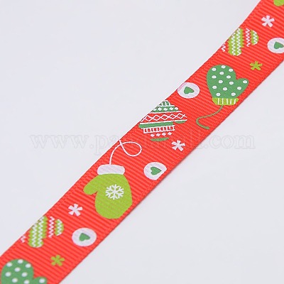 Red and White Christmas Ribbon 16mm Grosgrain Ribbon Sale