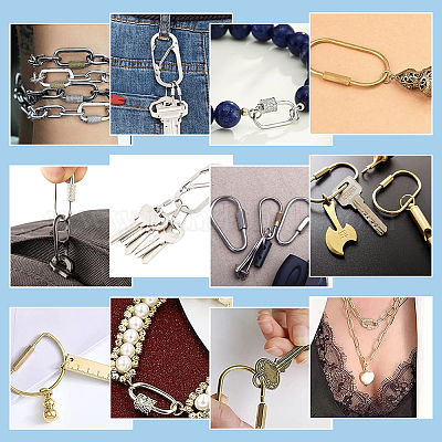 Брелоки с винтовым карабином из нержавеющей стали 304 STAS-UN0050-89P-1