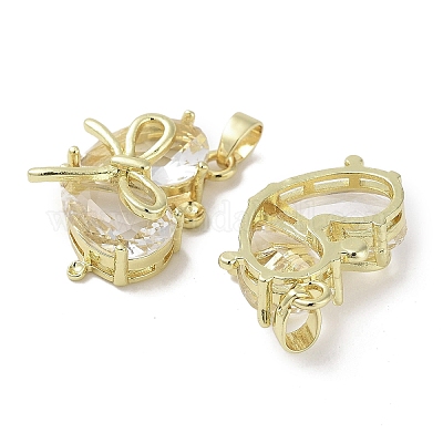 Подвески из настоящего латунированного стекла из золота 18 карат KK-R161-02G-05-1