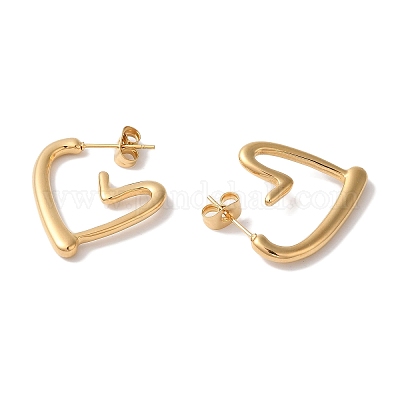 Серьги-гвоздики из нержавеющей стали 304 с ионным покрытием (IP) для женщин EJEW-L287-027G-1