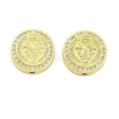 Покрытие стойки латунь микропаве прозрачные кубические циркониевые бусины KK-NH0001-10B-G-1