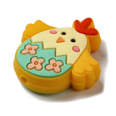 Пасхальные силиконовые фокусные бусины SIL-A006-08C-1