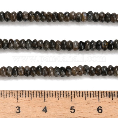 Натуральные нити бус из ларвикита G-Z110-B19-2x4mm-1