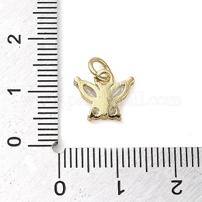 Латунные микропаве прозрачные подвески с фианитом KK-U005-01D-G-1