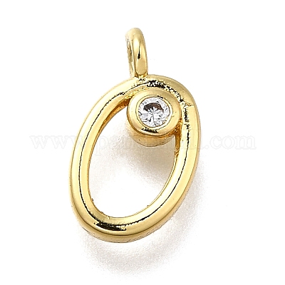 Латунные микро проложить кубического циркония подвески KK-B132-12G-O-1