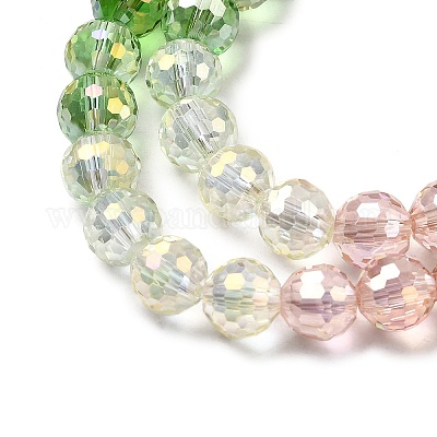 Стеклянные бусины с гальваническим покрытием  EGLA-D300-06-8mm-11-1