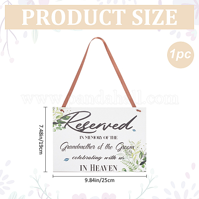 Прямоугольный деревянный зарезервированный подвесной знак украшения DJEW-WH20005-02A-1