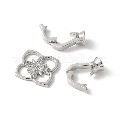 Проложить латунный прозрачный кубический цирконий над застежками KK-M320-03P-1