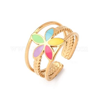 Кольца-манжеты из нержавеющей стали 304 для женщин RJEW-D334-02C-G-1