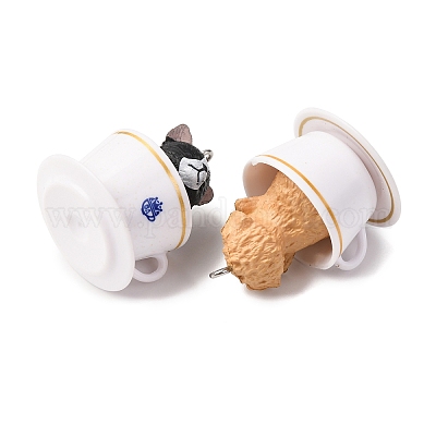 Подвески из непрозрачной смолы RESI-K048-07B-1