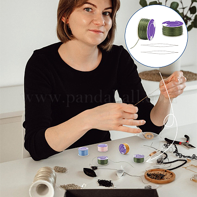 2 рулон ниток для бисероплетения из полиэстера со специальным покрытием OCOR-NB0002-06E-1