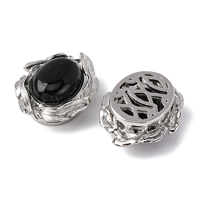 Овальные многорядные звенья из натуральных и синтетических смешанных драгоценных камней G-G207-02P-1