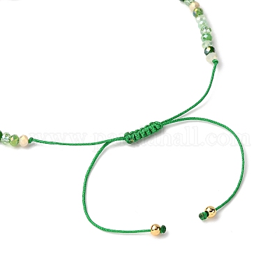 Женские плетеные браслеты из натурального жемчуга кеши и стеклянных бусин BJEW-JB12369-1