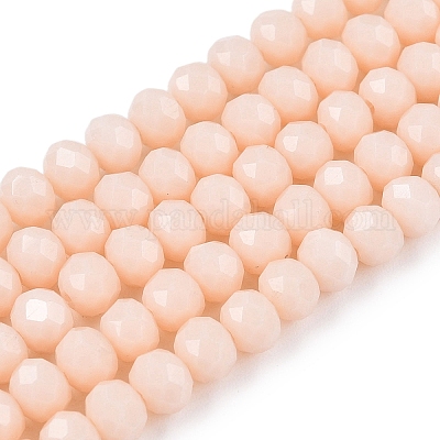 Непрозрачный сплошной цвет имитация нефрита стеклянные бусины пряди X-EGLA-A044-P4mm-D05-1