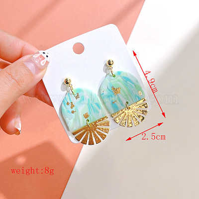 Серьги-гвоздики из полимерной глины WG05DDB-03-1