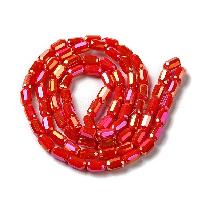 Стеклянные бусины с гальваническим покрытием  EGLA-D031-01-27-1