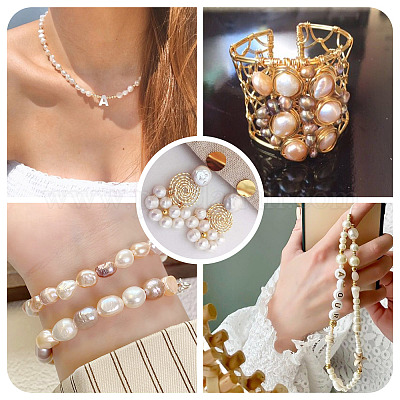 1 нить бусин из натурального культивированного пресноводного жемчуга PEAR-TA0001-17-1