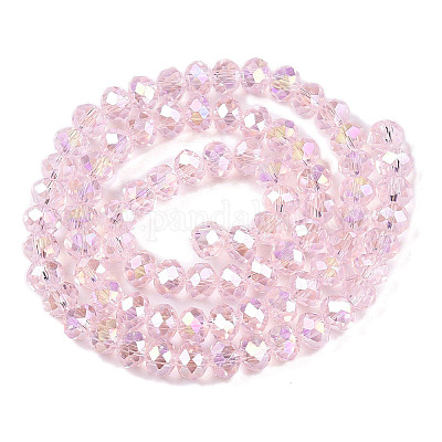 Стеклянные бусины с гальваническим покрытием  X-EGLA-A044-T6mm-B10-1