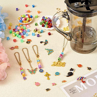 Подвески с буквами и цифрами своими руками DIY-TA0009-52-1