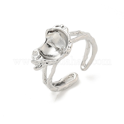 Закрепки кольца из латуни с открытой манжетой KK-G518-10P-03-1