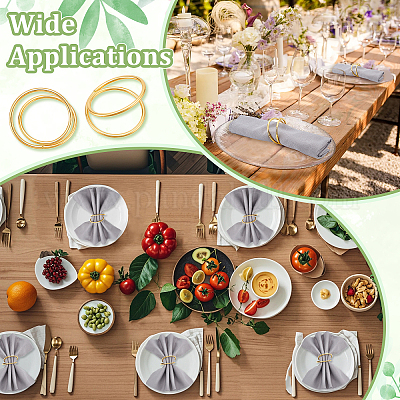 40 шт. Кольца для салфеток из сплава&nbsp;AJEW-PB0001-04-1