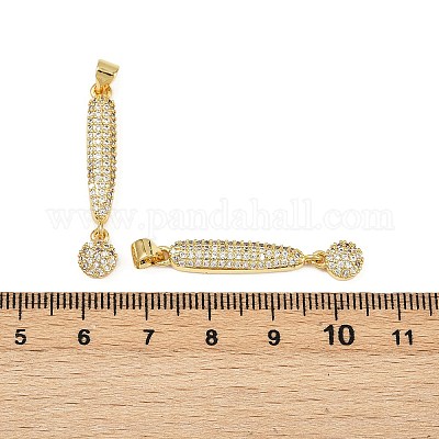 Латунные микро проложить кубического циркония подвески KK-S526-21G-A-1