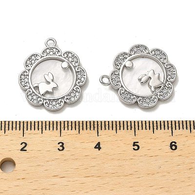 Латунные микро проложить кубического циркония подвески KK-K355-49P-1