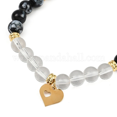 3шт 3 цвета браслеты с подвесками из нержавеющей стали 304 BJEW-JB12049-1