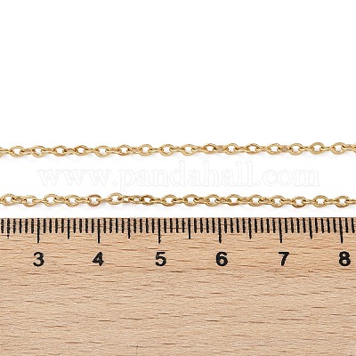 Ионное покрытие (ip) 304 нержавеющая сталь кабель цепи ожерелья NJEW-K090-01G-1