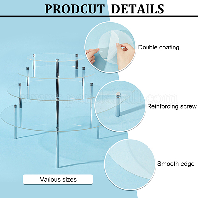 4 набор из 4 круглых акриловых подставок для кексов ODIS-FG0001-70-1