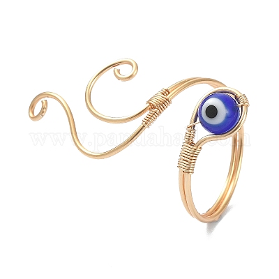 Открытые манжеты с медной проволокой RJEW-JR00562-02-1