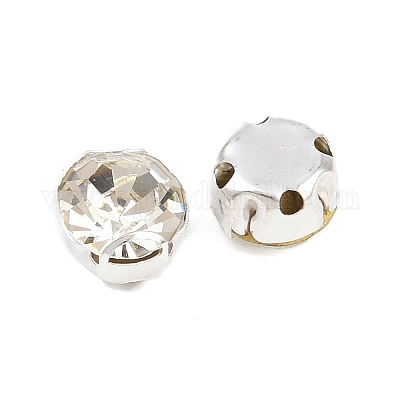 Плоские круглые пришивные бусины-монти со стразами STAS-B107-01E-01S-1